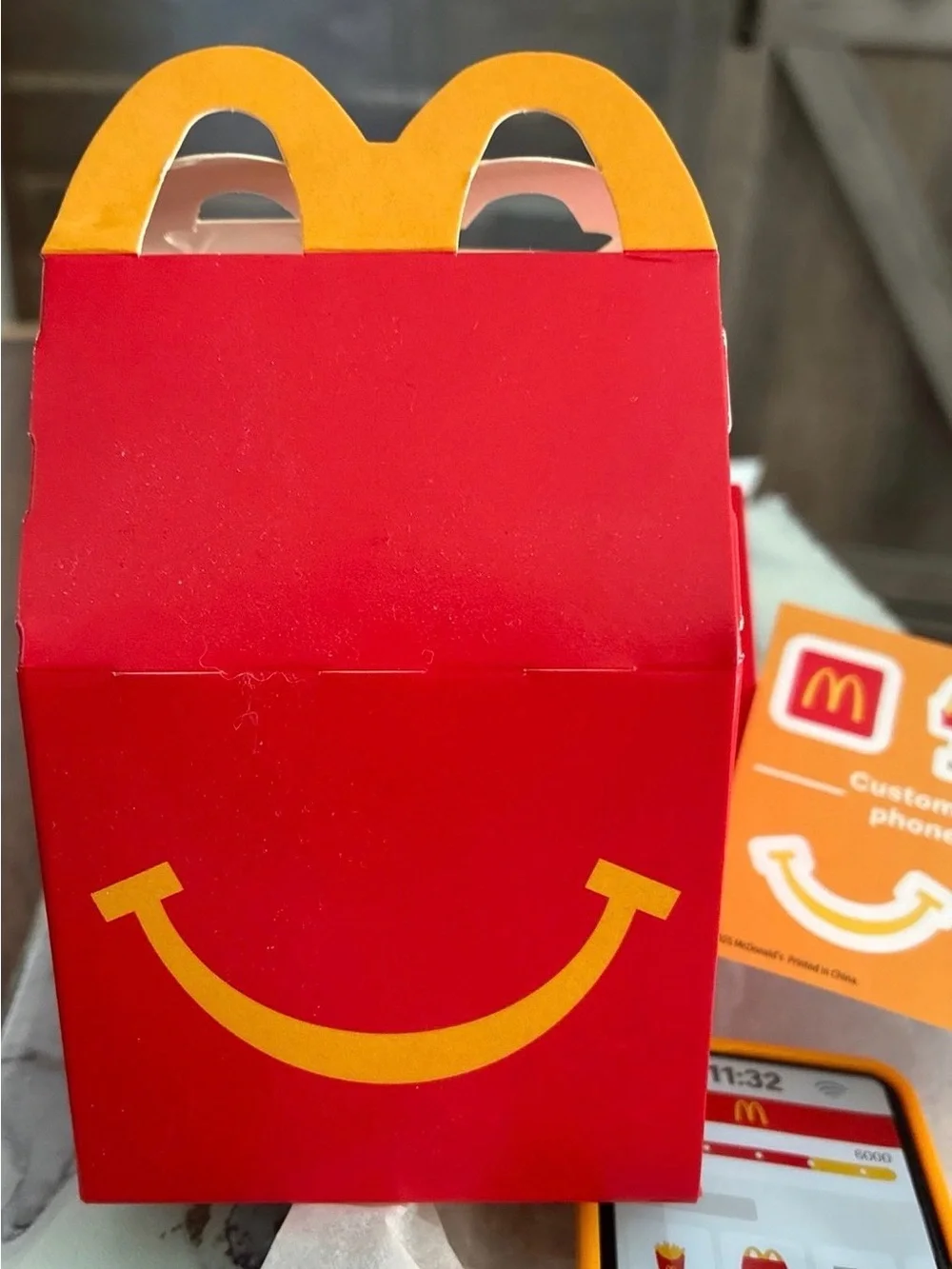 Lil McDonald’s Mini Phone Set w/ Happy Meal Box, Sticker Sheet & Collector Guide